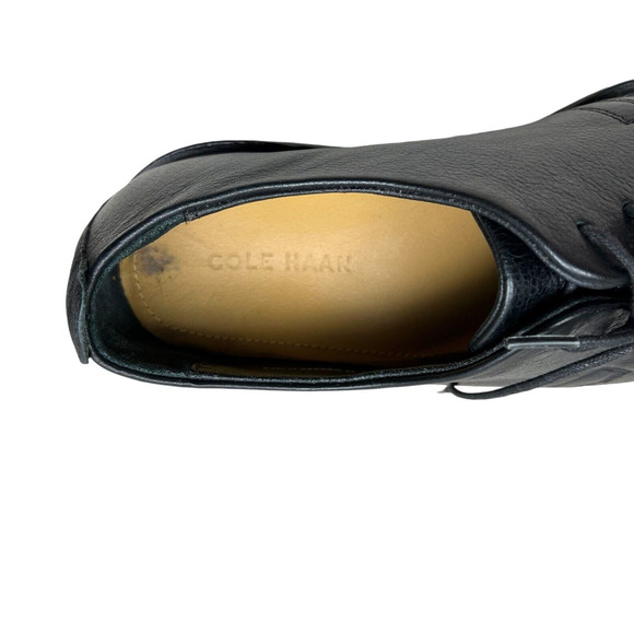 Cole Haan Mens Oxford Beckett Black‎ Leather Lace Up 3 Eyelet Split Toe Sz 8M main image 8